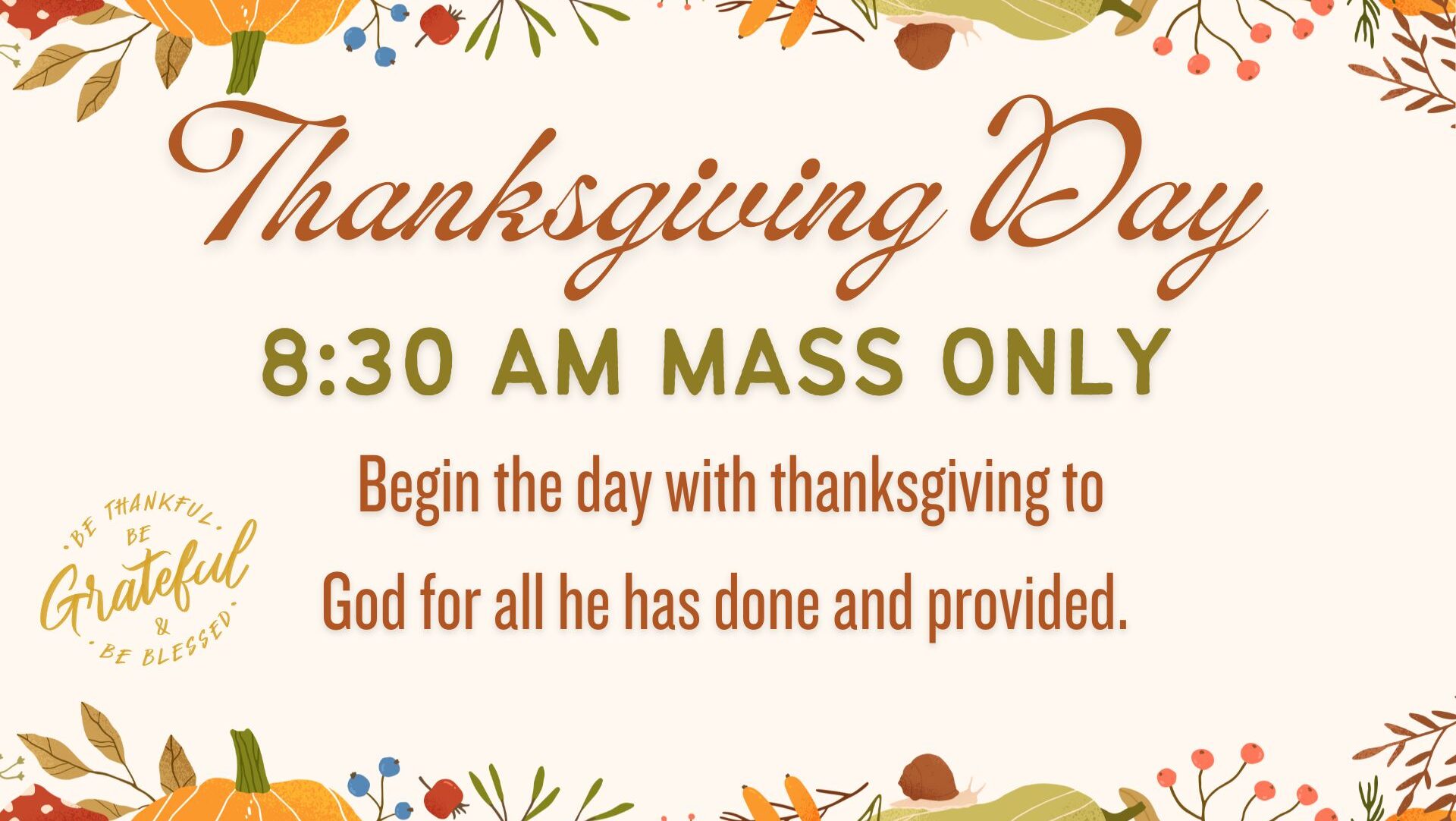 Thanksgiving Day MAss