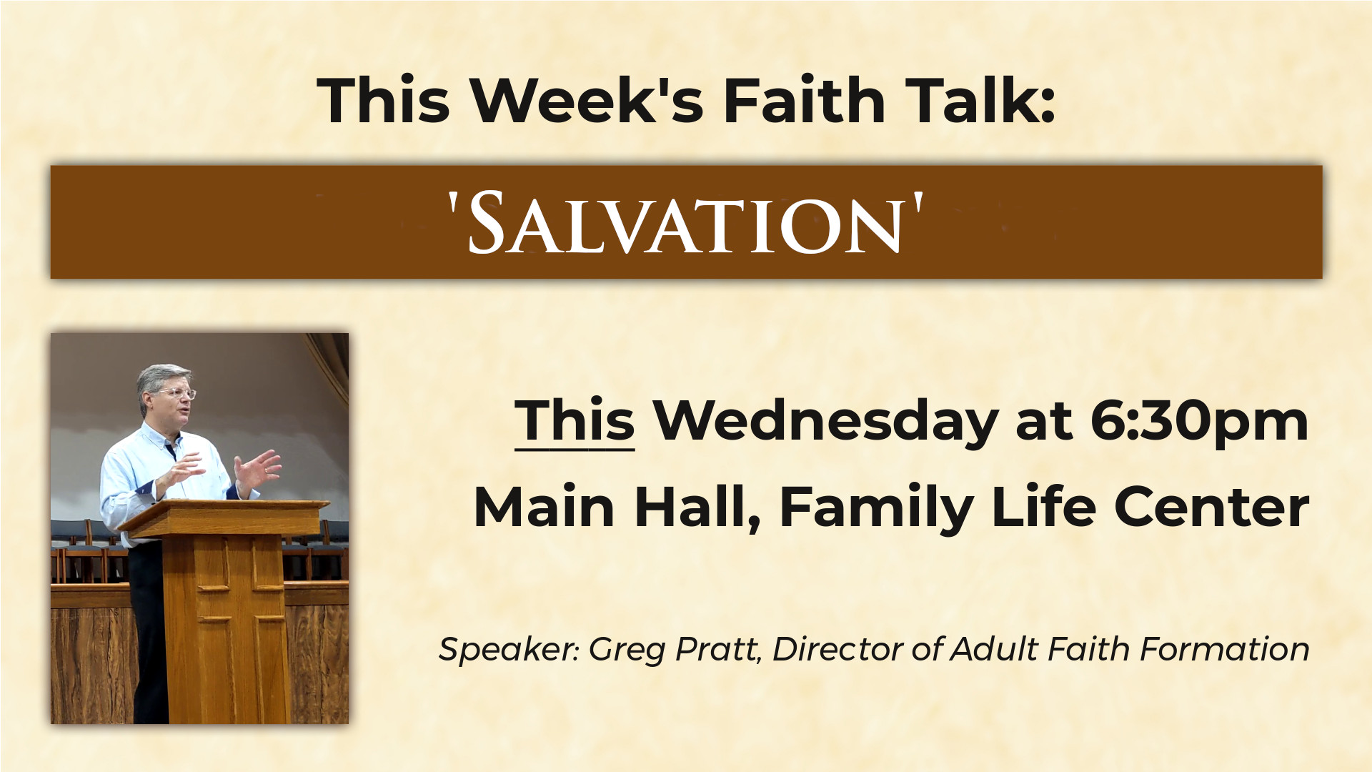 Wall Promo - Faith Talk 6 - Salvation