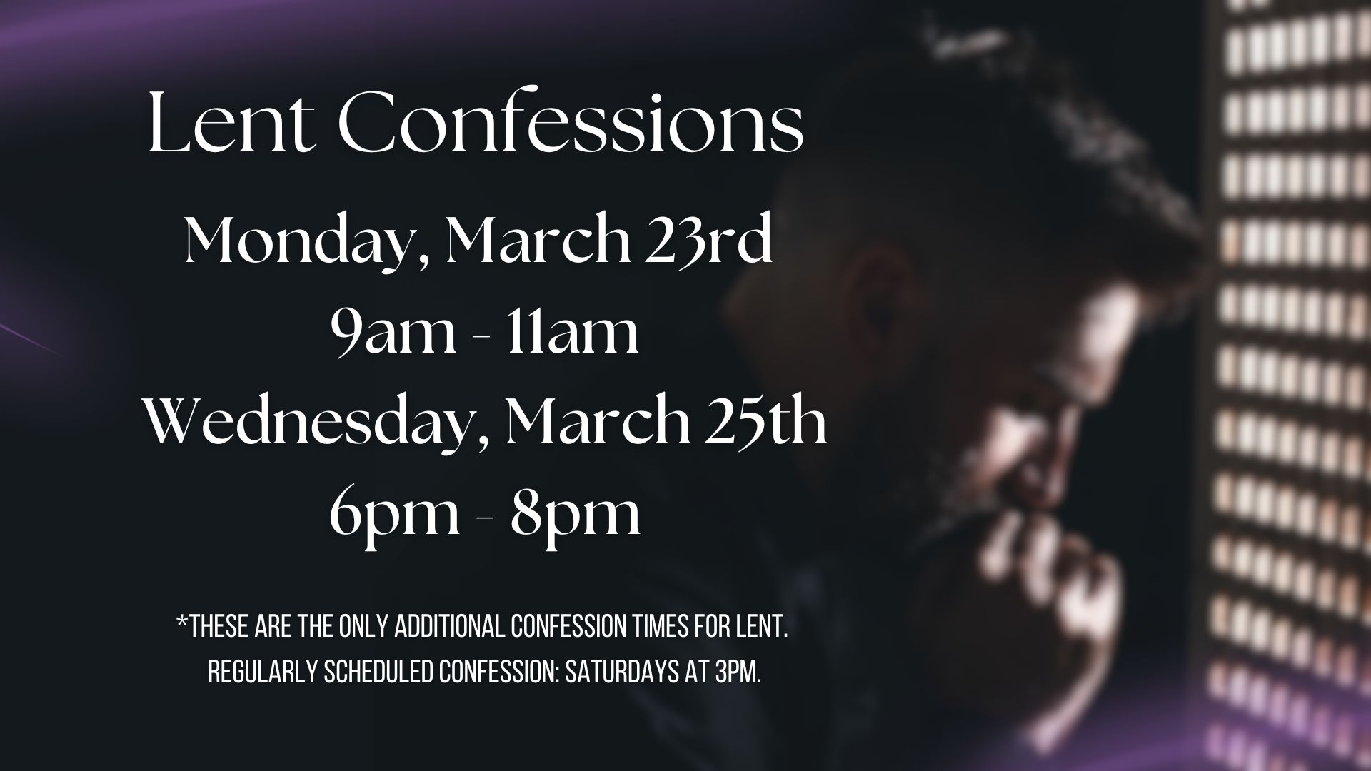 Lent Confessions - EN