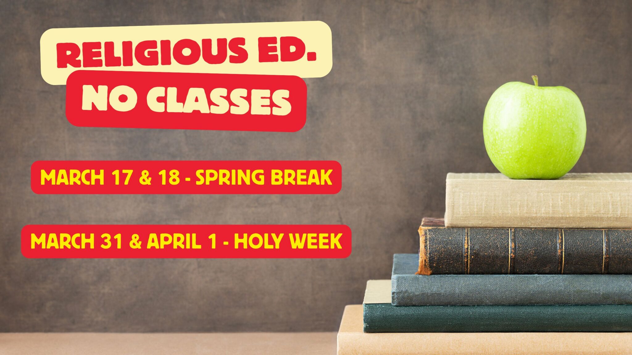Religious Ed - No Classes